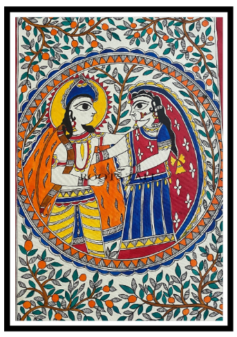 Lord Ram Sita Mithila Painting
